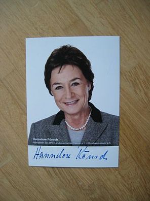 Bundesministerin a.D. CDU Hannelore Rönsch - handsigniertes Autogramm!!!