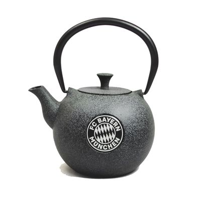 graue gusseiserne FC Bayern Teekanne Vintage 0.6 Liter
