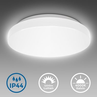LED Deckenleuchte Bad rund Badezimmer-Lampe flach IP44 Schlafzimmer Küche Flur