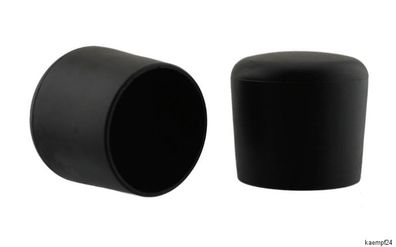 4 x Fusskappe Ø 27mm schwarz rund Kappe Stuhlkappe Rohrkappe Gartenstühle Tisch