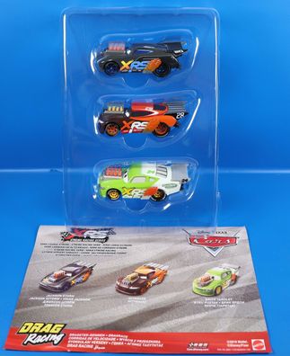 Disney Cars XRS Xtreme Racing Serie Jackson Storm-Nitoade-Brick Yadley -3er Set