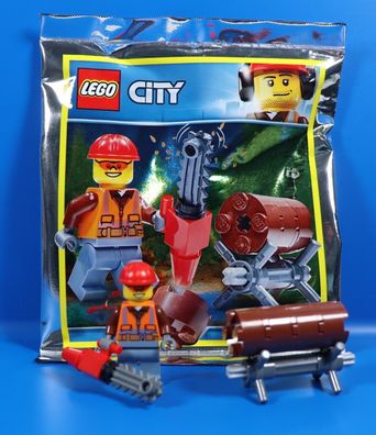 LEGO® City 951912 Figur Holzfäller Henri Holzer mit Baumstamm