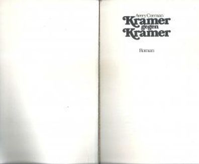 Avery Corman: Kramer gegen Kramer (1980) Bücherbund