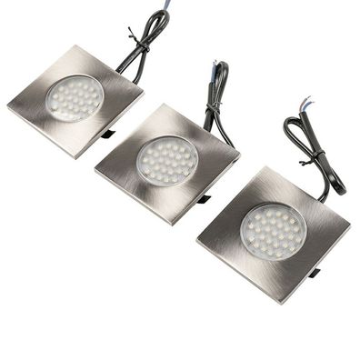 SET 3 x LED Möbeleinbauleuchte Unterschrank Marbella 3 x 1,5W 230V Eckig