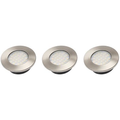 SET 3 x LED Möbeleinbauleuchte Unterschrank Barri 3 x 1,5W 230V Rund