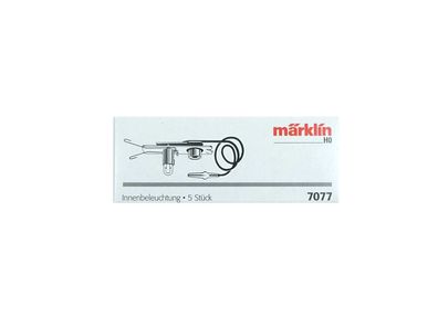Innenbeleuchtung 5 St. zu 4026, 4027 etc., Märklin H0 7077, neu