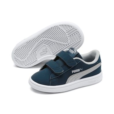 Puma Smash v2 Buck V Inf Low Top Kinder Schuhe Sneaker 365184 Gibraltar Sea Blau
