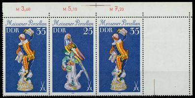 DDR Zusammendruck Nr WZd434L postfrisch 3ER STR ECKE-OR X146E0A