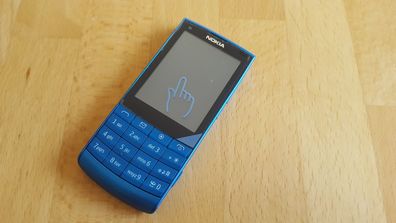 Nokia X3-02 Touch & Type > neuwertig / Petrolblau / Smartphone