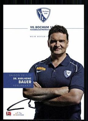 Kalr-Heinz Bauer VFL Bochum 2011-12 Autogrammkarte + A 60223