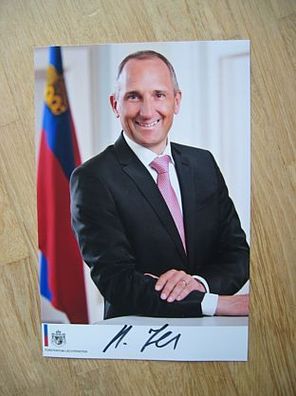 Liechtenstein Regierungschef Adrian Hasler - handsigniertes Autogramm!!!