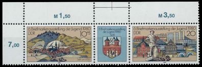 DDR Zusammendruck Nr WZd454 postfrisch 3ER STR ECKE-OLI X14D7CA