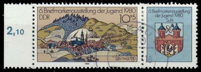 DDR Zusammendruck Nr WZd453 gestempelt WAAGR PAAR SRA X14D7DA