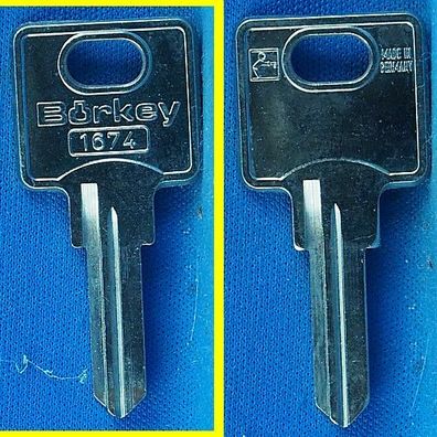 Schlüsselrohling Börkey 1674 für Burgwächter, Ojmar, Stumpf / Möbelzylinder +