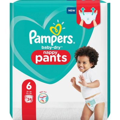 Pampers Baby Dry Pants H?schenwindel Gr??e 6 Windeln 24 St?ck