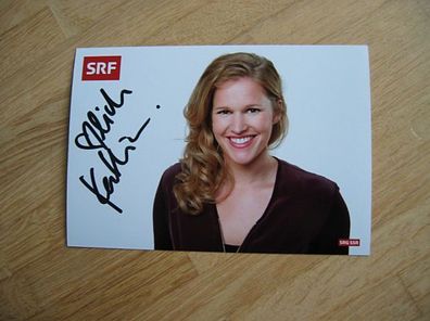 SF Fernsehmoderatorin Kathrin Hönegger - handsigniertes Autogramm!!!