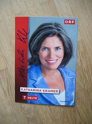 ORF Fernsehmoderatorin Katharina Kramer - handsigniertes Autogramm!!!