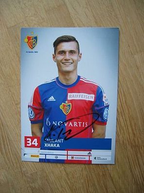 FC Basel Saison 13/14 Taulant Xhaka - handsigniertes Autogramm!!!