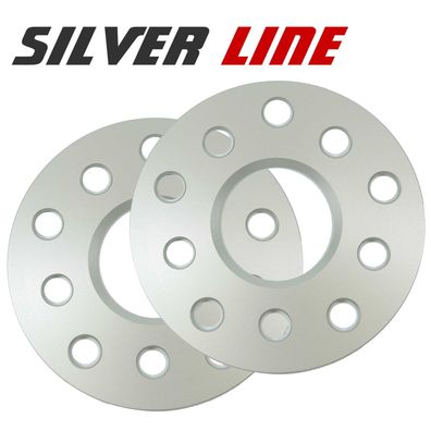 Spurverbreiterung Silver Line Silber Eloxiert 10mm Achse / 5mm Seite LK 5/100
