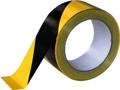 Signal-Klebeband gelb / schwarz, B50 mm x L66 m 1 Rolle