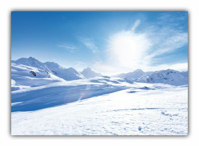 XXL Poster 100 x 70cm Winterparadies Schnee im Gebirge (F249) Plakate gerollt