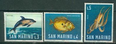 San Marino Mi 871 - 873 postfr Meeresfauna mot3774
