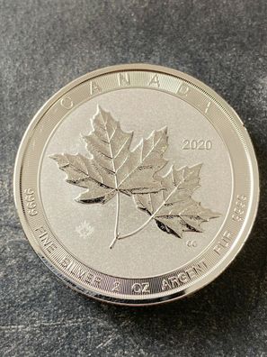 Kanada Royal Canadian Mint Twin Maple Leaf 2020 10$ 2 oz 999 Silbermünze Silber