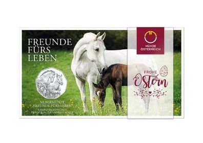 Österreich 5 Euro Freunde fürs Leben 2020 Blister 1/4 oz 999 Silber Ostermünze