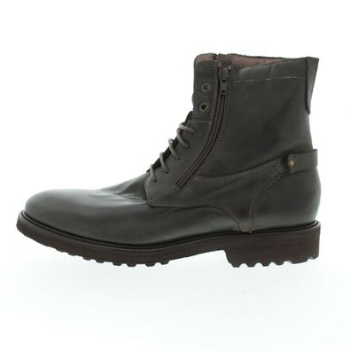 Olivier Sterelli Herrenschuhe Größe 42 Dunkelbraun Stiefel Glattleder BAZELT20-A-O