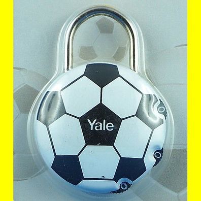 Yale Zahlenschloss 40 mm Fussball 3-stellige Kombination Bügel ca. 3 mm