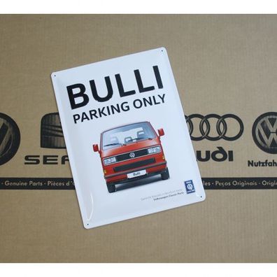 Original VW Blechschild Bulli Parking Only Accessoires Lifestyle Schild 30x40 cm