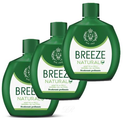 Breeze Deo Squeeze Natural Essence 3x 100 ml - ohne Alkohol