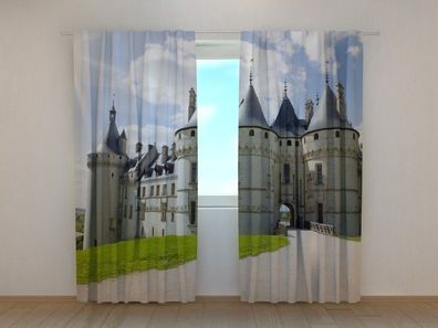 Fotogardine Schloss Vorhang mit Motiv, Fotodruck Fotovorhang nach Maß
