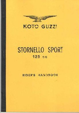 Bedienungsanleitung Moto Guzzi Stornelle Sport 125 ccm, Motorrad, Oldtimer