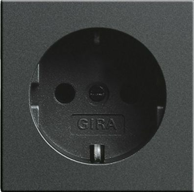 Gira System 55 Abdeckung Steckdose (ohne Unterteil) Anthrazit 092028