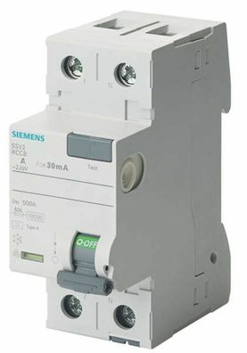 Siemens FI-Schutzschalter 2polig 25A 30mA 5SV33126