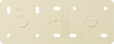 Gira Montageplatte 3fach Aufputz Cremeweiß 008313
