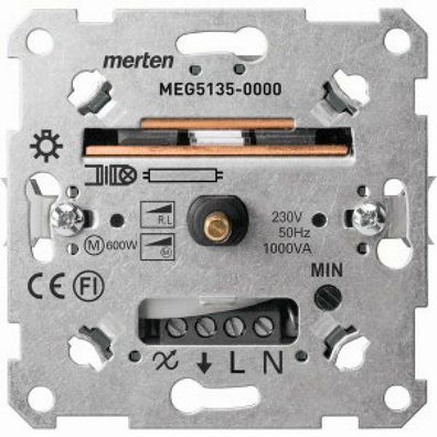 Merten Drehdimmer-Einsatz für induktive Last, 60-1000VA MEG5135-0000