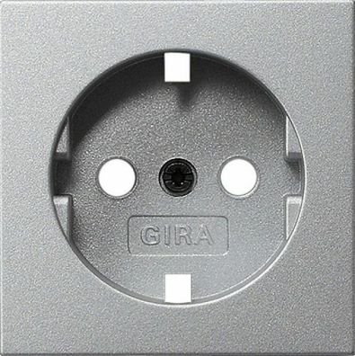 Gira System 55 Abdeckung Steckdose (ohne Unterteil) Farbe Alu 092026