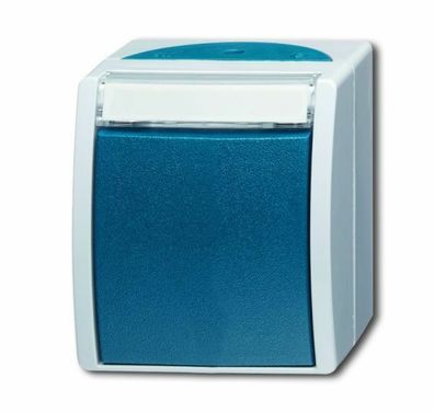 B + J ocean® Wippschalter (Wechselschalter), grau/ blaugrün 2601/6W-53