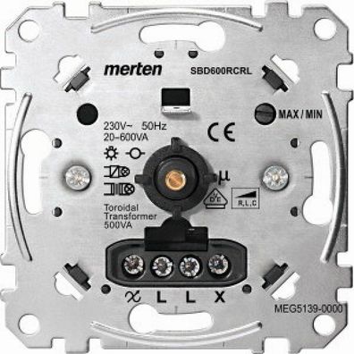 Merten Universal-Drehdimmer-Einsatz, 20-600 W/ VA MEG5139-0000