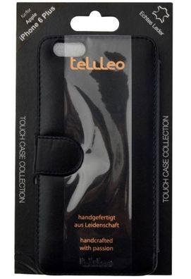 Telileo Wallet KlappTasche Leder Cover Case für Apple iPhone 6 Plus 6s Plus