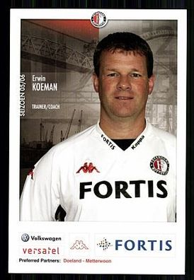 Erwin Koeman Feyenoord Rotterdam 2005-06 Autogrammkarte + A 60522 OU