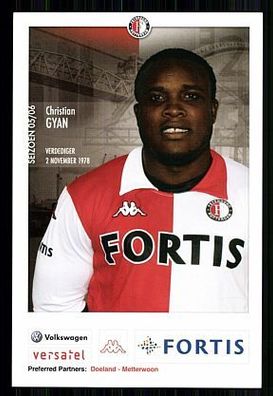 Christian Gyan Feyenoord Rotterdam 2005-06 Autogrammkarte + A 60519 OU