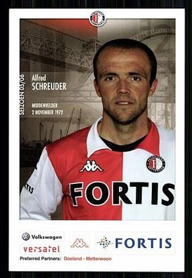 Alfred Schreuder Feyenoord Rotterdam 2005-06 Autogrammkarte + A 60518 OU