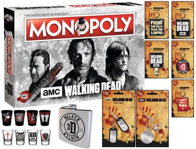 Monopoly The Walking Dead AMC Brettspiel Gesellschaftsspiel + Zusatzartikel