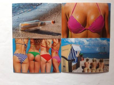 3 D Ansichtskarte Am Meer Postkarte Wackelkarte Hologrammkarte Frauen Strand Meer