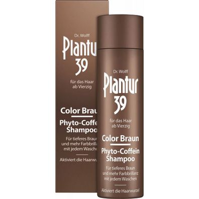 73,64EUR/1l Plantur 39 Color Braun Phyto-Coffein Shampoo 250 ml Flasche
