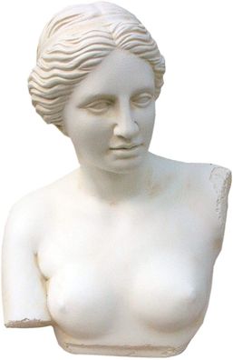 Statue Venus Büste Skulptur Antik Frau woman Hand bemalt Stuckgips