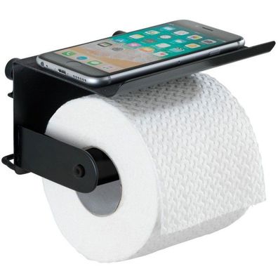 Toilettenpapierhalter mit Ablage für Handy Rollenhalter hochwertiges Metall